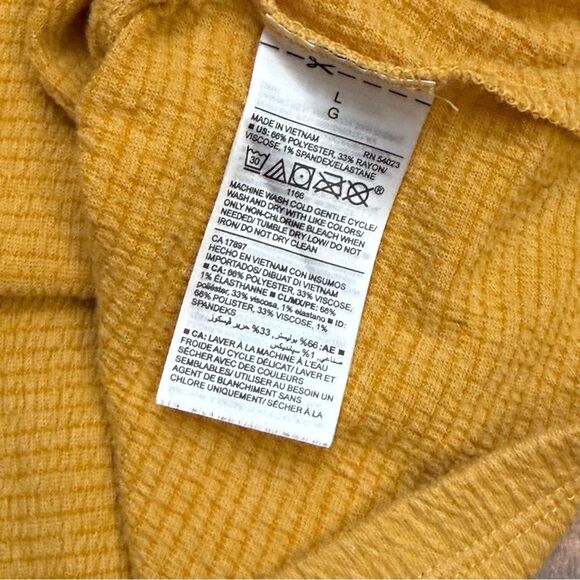 Women's Mustard Yellow Bell Sleeve Top- LARGE - Picture 6 of 7